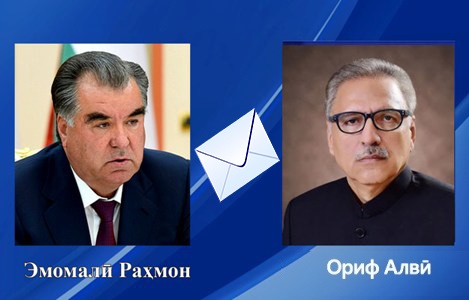 Президенти Ҷумҳурии Тоҷикистон Эмомалӣ Раҳмон ба Президенти Ҷумҳурии Исломии Покистон Ориф Алвӣ барқияи изҳори тасаллӣ ирсол намуданд